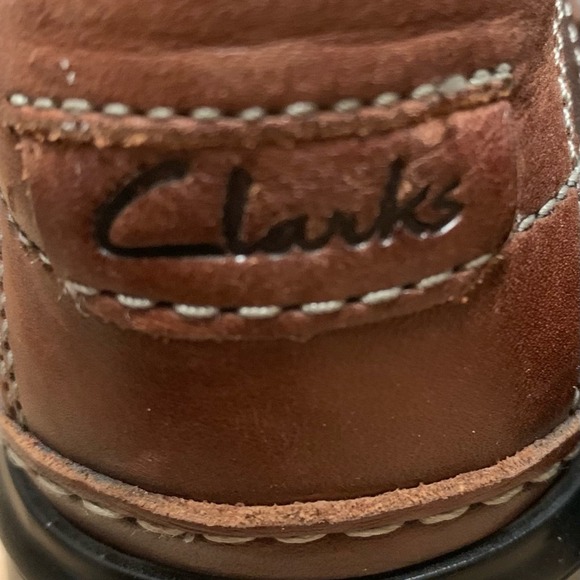 CLARKS ESCALADE STEP Sienna Brown LightweightLeather Flexible Soles 10 1/2 M - Picture 2 of 5